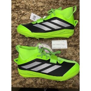 Men's 10.5 Adidas Adizero Edge + METAL Solar Green/Black Baseball Cleats JS4119